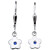 Schneider Basic Ohrringe - Silber - Blume hängend Blau - SK05