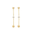 FJF JEWELLERY Ohrringe - Pendel Bella Stars and Balls - FJF0030033YWH