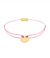 Momentoss Filo Armband - Textil - Rosa, dunkel - Gold - 21200025