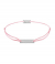 Momentoss Filo Armband - Textil - Rosa, Dunkel - Silber - Eckig - 21200050