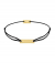 Momentoss Filo Armband - Textil - Schwarz - Gold - Eckig - 21200053