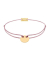 Momentoss Filo Armband - Textil - Rosabraun - Gelbgold - 21200064