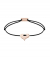 Momentoss Filo Armband - Textil - Schwarz - rosé vergoldet - Herz - 21200218