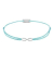Momentoss Filo Armband - Textil - Türkis - Silber- Infinity - 21201733