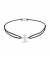 Momentoss Filo Armband - Textil - Schwarz - Lilie Silber rhodiniert - 21202673