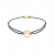 Momentoss Filo Armband - Textil - Lila - vergoldet - Hundepfote - 21202783