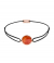 Momentoss Filo Armband - Textil - Schwarz - Chalcedon Rot - 21203081