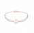 Momentoss Filo Armband - Textil - Beige - rosevergoldet - 21204090