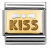 Nomination Classic - Emaille, Gold - Weiße Schleife KISS- 030280/35