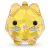 Swarovski Kristall Figuren - CHUBBY CATS:YELLOW CAT - 5658325