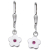 Schneider Basic Ohrringe - Silber - Blume hängend Rosa - SK04