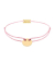 Momentoss Filo Armband - Textil - Rosa, dunkel - Gold - 21200025