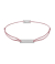 Momentoss Filo Armband - Textil - Rotbraun - Silber - Eckig - 21200043