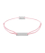 Momentoss Filo Armband - Textil - Rosa, Dunkel - Silber - Eckig - 21200050