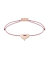 Momentoss Filo Armband - Textil - Rosa-Braun- rosé vergoldet - Herz - 21200220