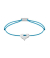 Momentoss Filo Armband - Textil - Petrolblau - rhodiniert - Herz - 21201007