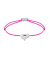 Momentoss Filo Armband - Textil - Pink- rhodiniert - Herz - 21201017