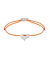 Momentoss Filo Armband - Textil - Orange - rhodiniert - Herz - 21201019