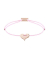 Momentoss Filo Armband - Textil - Babyrosa - rosé vergoldet - Herz - 21201099