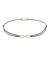 Momentoss Filo Armband - Textil - Grau - Rose vergoldet - Infinity - 21201777