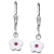 Schneider Basic Ohrringe - Silber - Blume hängend Rosa - SK04