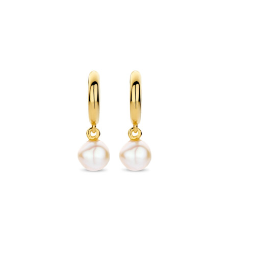 FJF JEWELLERY Creolen - Creole Classic Hoop Pearl - FJF0030043SYG