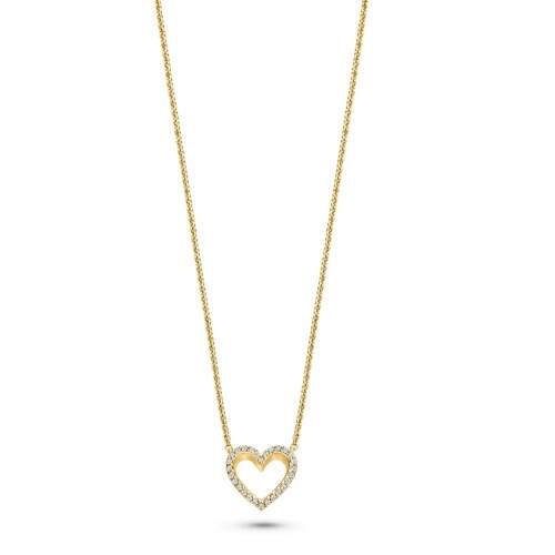 FJF JEWELLERY Halskette - Classic Heart Pavé - FJF0010047YWH