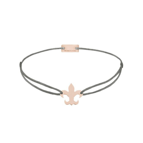 Momentoss Filo Armband - Textil - Dunkelgrau - Lilie Rosevergoldet - 21202729