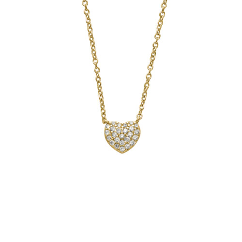 Auranto Collier - Silbercollier Herz gold - M262074