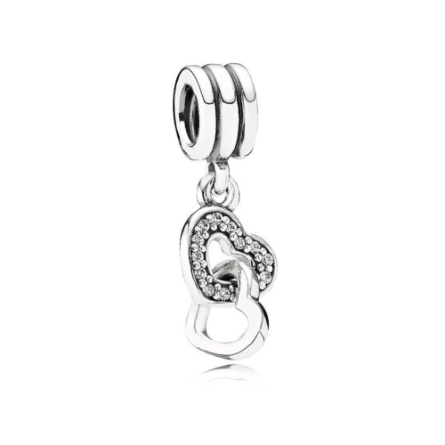 Pandora Anhänger - Sterlingsilber Cubic Zirkonia - verschlungene Herzen - 791242CZ