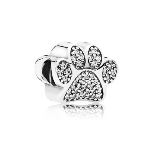 Pandora Charm - Sterlingsilber, Cubic Zirkonia - Pfote - 791714CZ