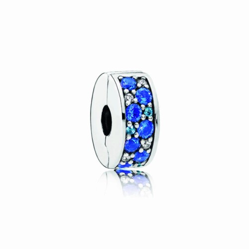 Pandora Charm - Blauer Pavé Glanz Clip - 791817NSBMX