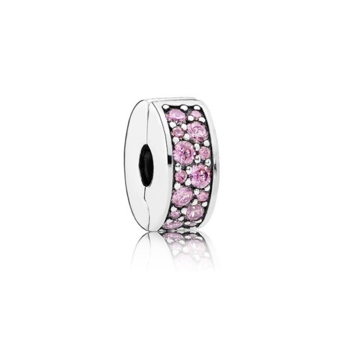 Pandora Charm - Rosafarbener Pavé-Glanz - 791817PCZ