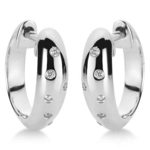 DiamondGroup Creolen - Brillant Weißgold 585 - c107-10022