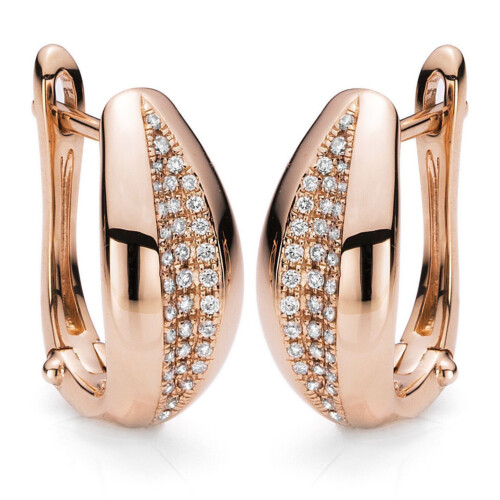 DiamondGroup Creolen - Brillant Rosegold 585 - c98-10191