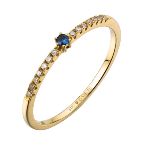Stardiamant Ring - Brillant Gelbgold 585 - D6484G