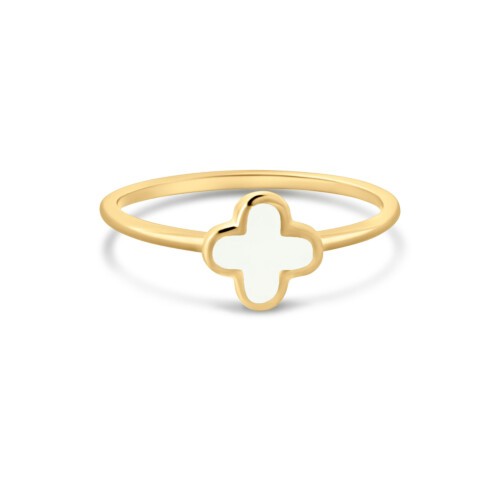 Maja Emulto Ring - White Clover - EL0006.RG.YG.W