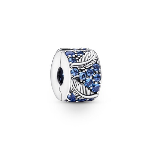 Pandora Charm - Geschwungene Feder & Pavé-Clip - 792552C01