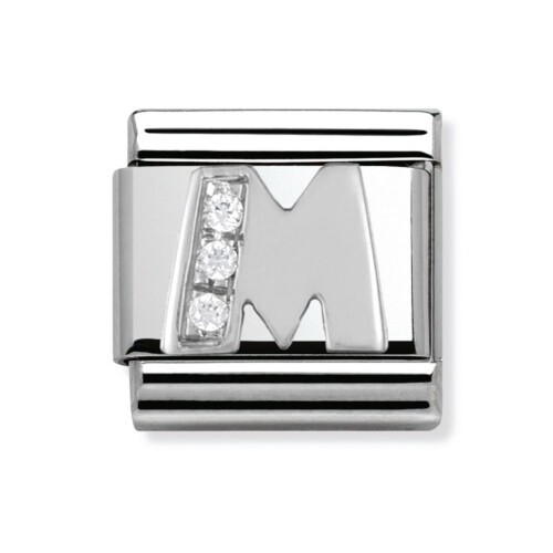 Nomination Classic - SilverShine Buchstabe M mit Zirkonia - 330301/13