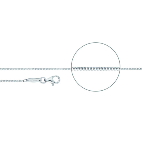 Der Kettenmacher Halskette - Panzerkette Diamantiert Silber - P1-36-38S 