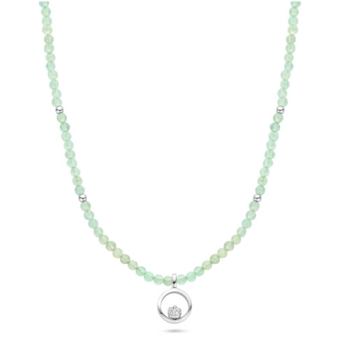 FJF JEWELLERY Halskette - Icon Heart Stone Edition Phrenite - FJF0010050SPH