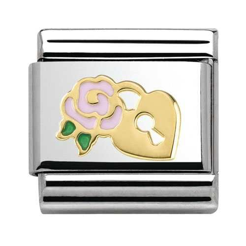 Nomination Classic - Composable Classic La Vie en Rose - Rose und Schloss in Rosa - 030285/34