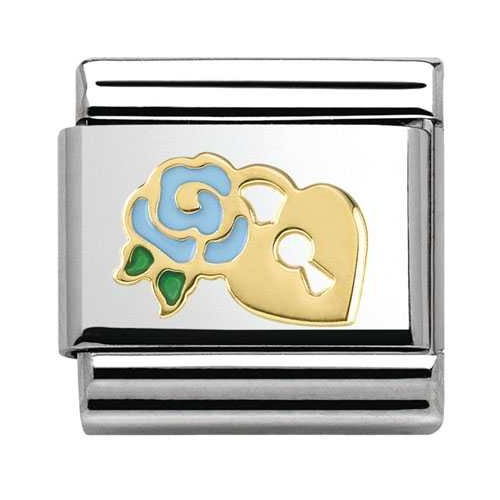 Nomination Classic - Composable Classic La Vie en Rose - Rose und Schloss Hellblau - 030285/35