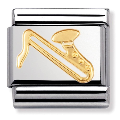 Nomination Classic - MUSIC Edelstahl und 18K-Gold (Sax)