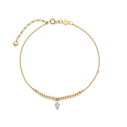 FJF JEWELLERY Fußkette / Fußband - Icon Kite 20 Ball Footchain - FJF0070002YWH