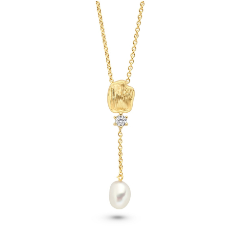 FJF JEWELLERY Halskette - Icon Pearl Ypsilon - FJF0010029YWH