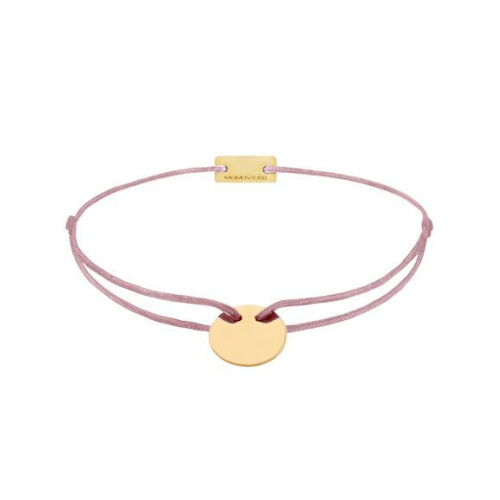 Momentoss Filo Armband - Textil - Rosabraun - Gelbgold - 21200064