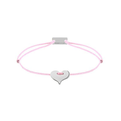 Momentoss Filo Armband - Textil - Babyrosa - rhodiniert - Herz - 21200972