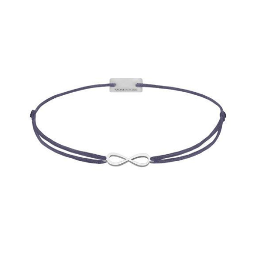 Momentoss Filo Armband - Textil - Blau Grau - Silber - 21201728