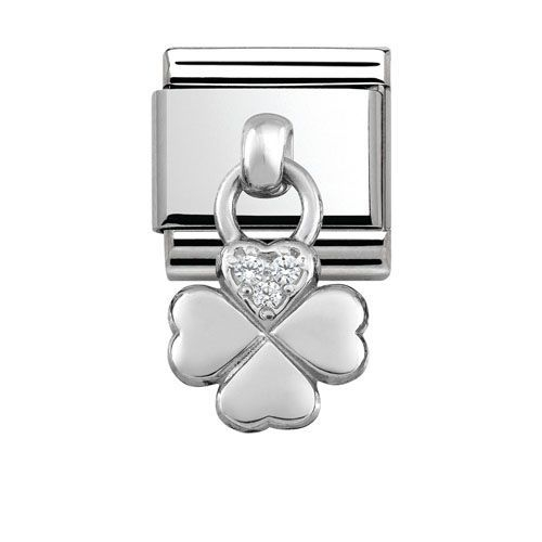 Nomination Anhänger - Composable Classic - Silber, Zirkonia - Kleeblatt - 331800/02